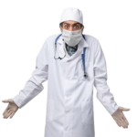 front-view-male-doctor-white-medical-suit-with-mask-due-coronavirus-posing-white-surface